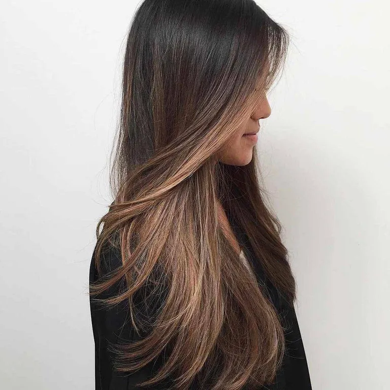 Split image comparing keratin, Brazilian blowout, and hair botox results on different hair textures from behind