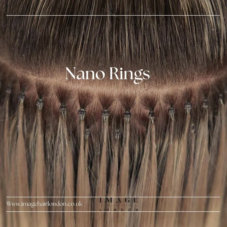 Nano ring and micro ring hair extensions at Image London salon