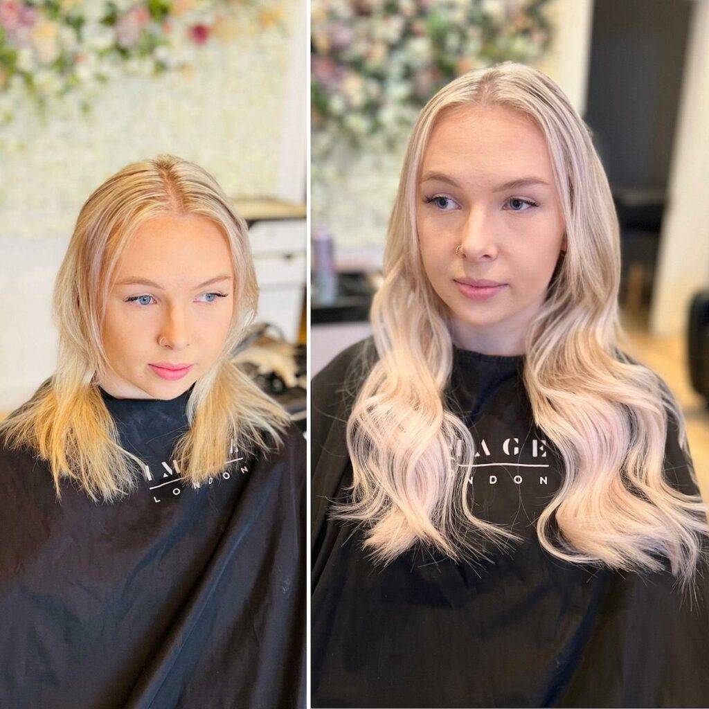 Thin Hair Extensions Transformation Image London Salon Bermondsey