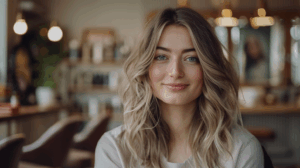 Image of a woman with blonde Balayage