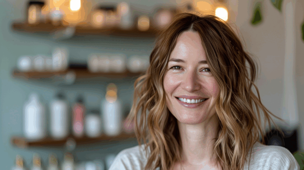 Image of a woman who is enjoying the Benefits of Balayage