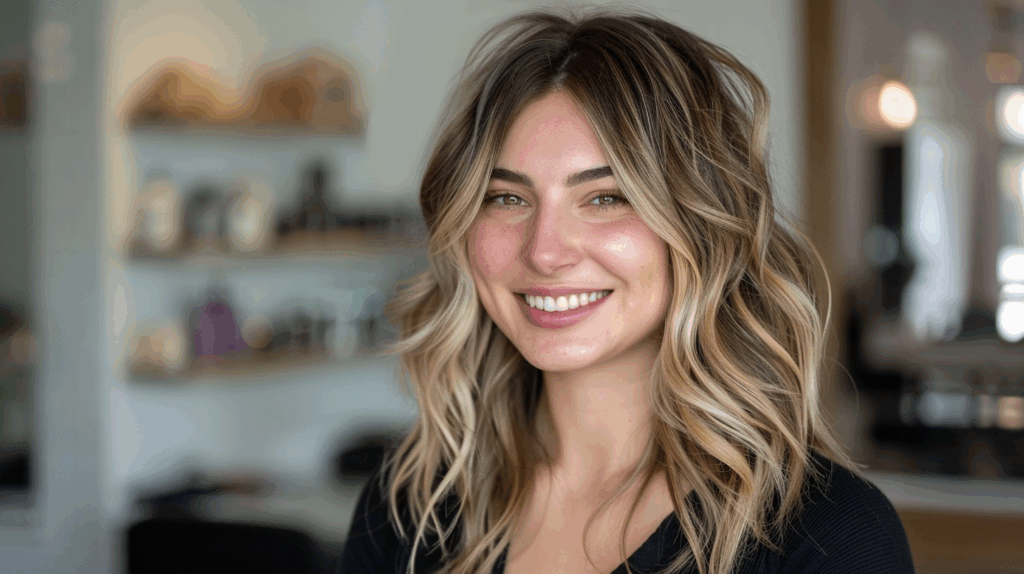 image of a woman enjoying the Benefits of Balayage