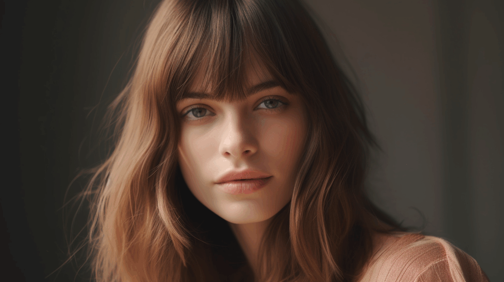 Image of woman with Curtain Bangs