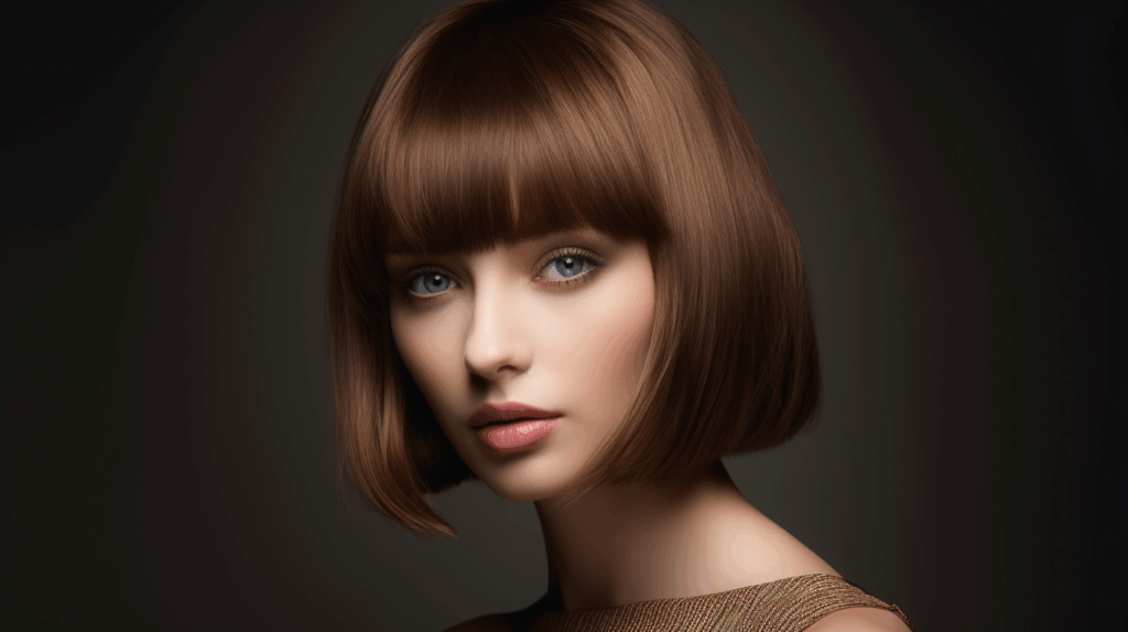 Image of a woman with Feathered Bangs