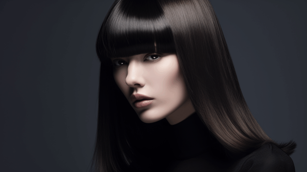 Image of a woman with Full-Heavy Fringe