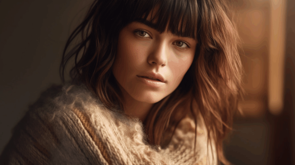 Image of a woman with Shaggy Bangs