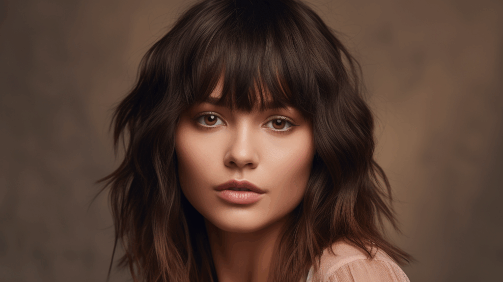 Image of a woman with Textured Bangs
