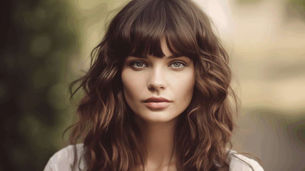 Image of a woman with Wavy Bangs