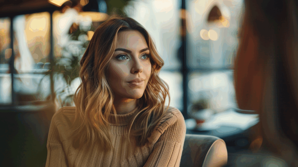image of a woman compilating the Drawbacks of Balayage