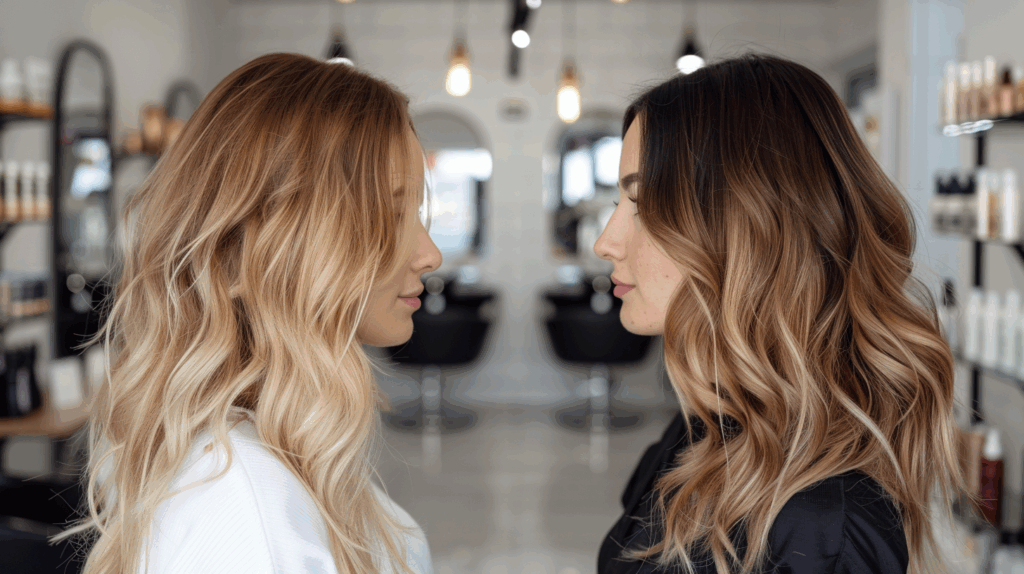 Image of two women enjoying different Types of Balayage Techniques