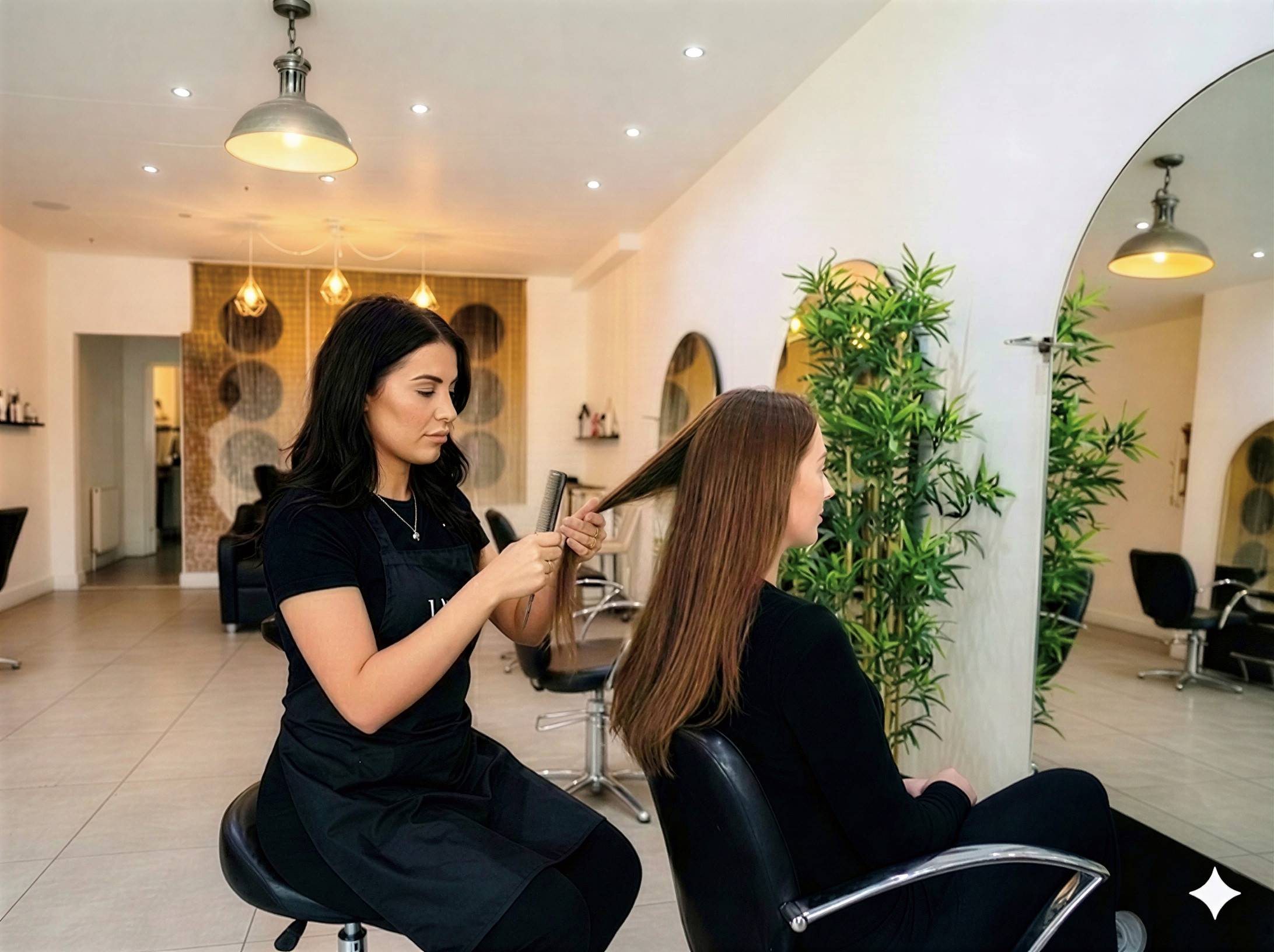 Hair assessment for colour correction consultation at Image London